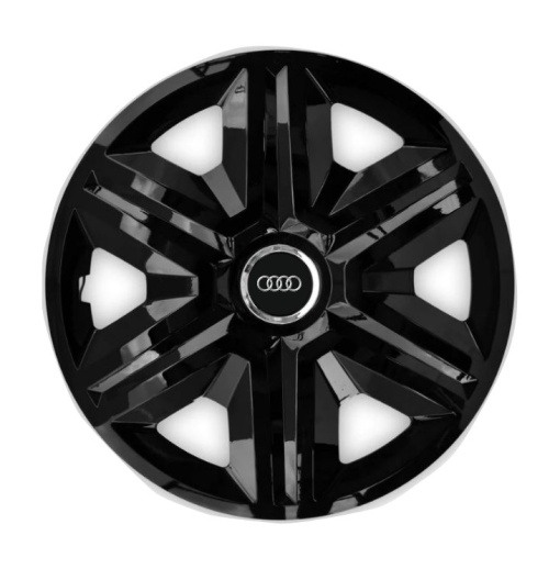 Set 4 capace roti Hubcaps fast black R15 pentru gama auto Audi