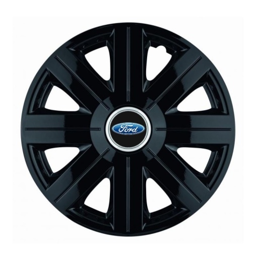 Set 4 Capace Roti, potrivite jantelor de R14, pentru Ford, model Cosmos Negru