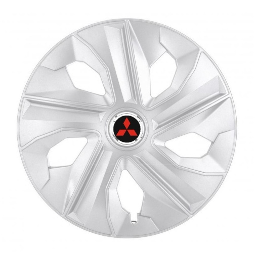 Set 4 Capace Roti, potrivite jantelor de R14, pentru Mitsubishi, model luna cromat
