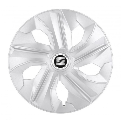 Set 4 Capace Roti, potrivite jantelor de R14, pentru Seat, model luna cromat
