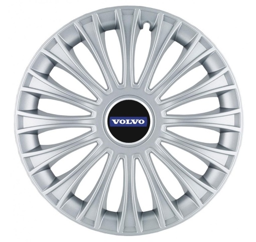 Set 4 Capace Roti, potrivite jantelor de R14, pentru Volvo, model dino cromat