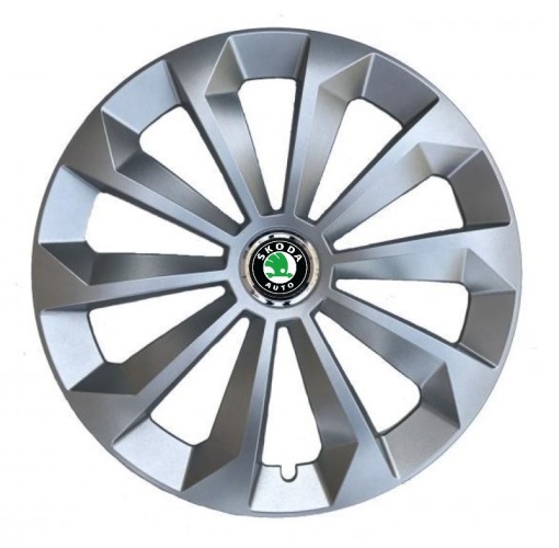 Set 4 Capace Roti, potrivite jantelor de R15, pentru Skoda, model fame cromat