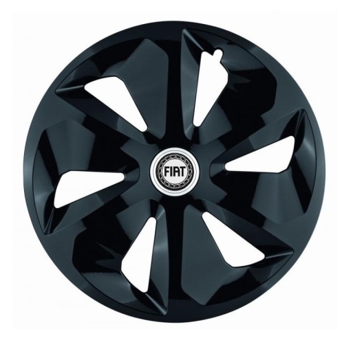 Set 4 Capace Roti Roco Negru R15, pentru Fiat