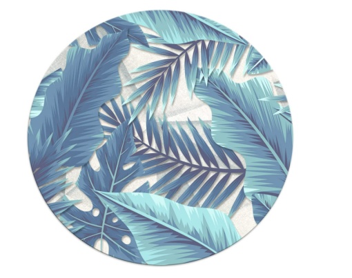 Mousepad Frunze albastre 20 x 20 cm