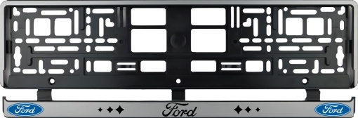 Set 2 bucati, suport numar inmatriculare argintiu Ford II