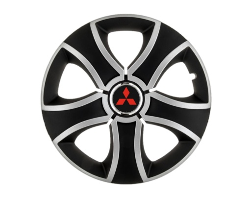 Set 4 capace roti Bis Gri-Negru R14 pentru gama auto Mitsubishi
