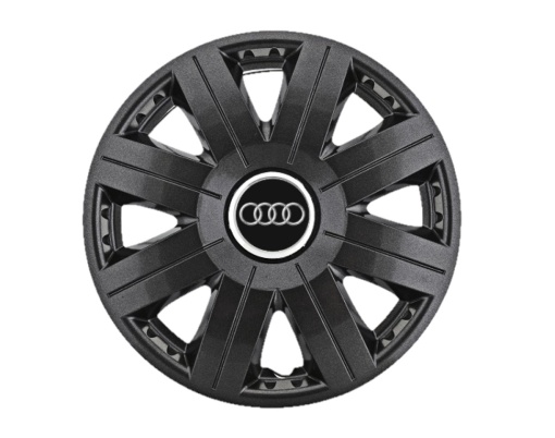 Set 4 capace roti Cosmos Negru R15, pentru gama auto Audi