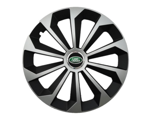 Set 4 capace roti Fame Gri-Negru cu inel R14, pentru gama auto Land Rover