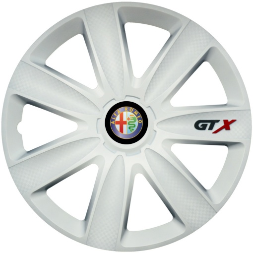 Set 4 Capace Roti GTX Alb R16, Compatibil Cu Alfa Romeo