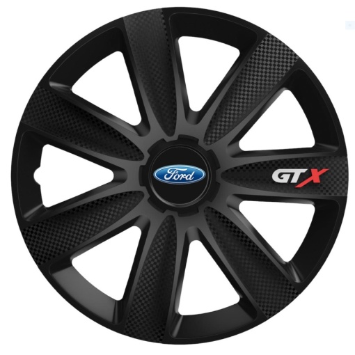 Set 4 Capace Roti GTX Negru Carbon R15, Compatibil Cu Ford