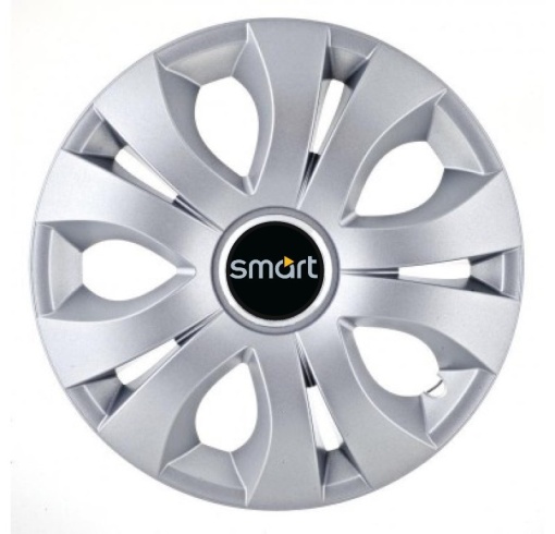 Set 4 Capace Roti, potrivite jantelor de R15, Compatibil Cu Smart, model top crom