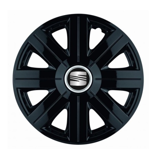 Set 4 Capace Roti, potrivite jantelor de R16, pentru Seat, model Cosmos Negru