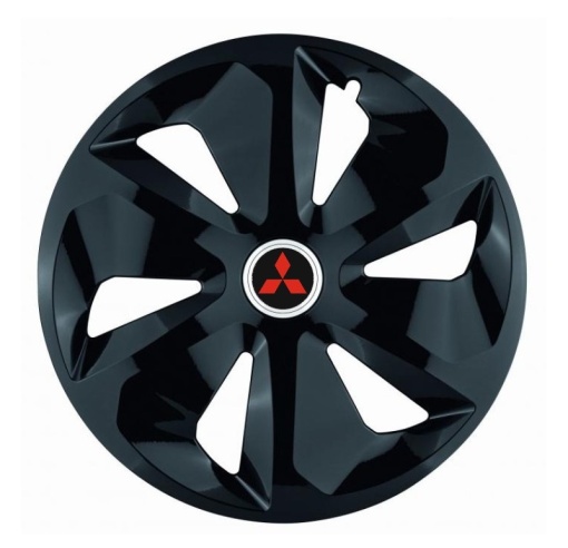 Set 4 Capace Roti Roco Negru R15, pentru Mitsubishi