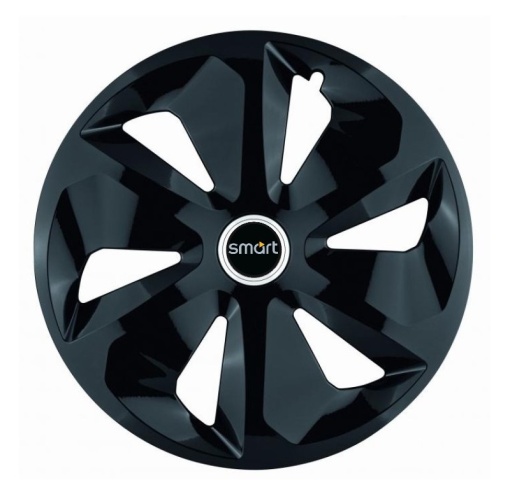 Set 4 Capace Roti Roco Negru R15, pentru Smart
