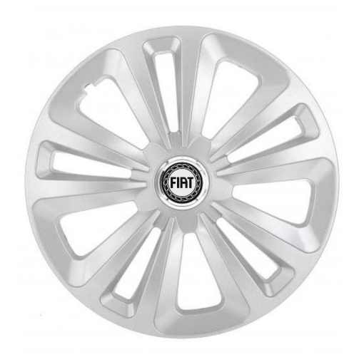 Set 4 Capace Roti Terra Gri R15 pentru Fiat