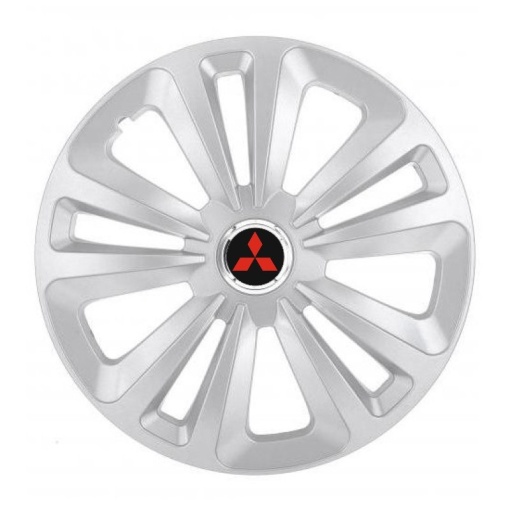 Set 4 Capace Roti Terra Gri R15 pentru Mitsubishi