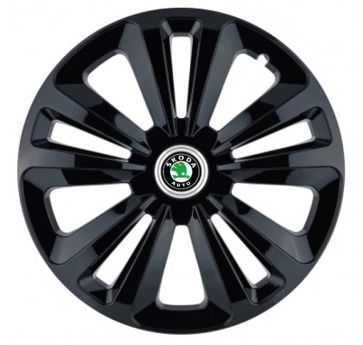 Set 4 Capace Roti Terra Negru R16, pentru Skoda