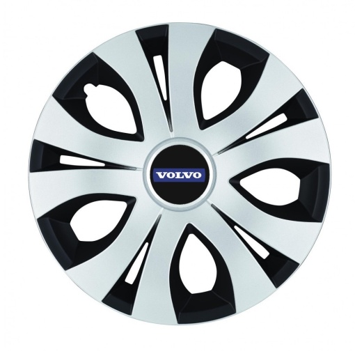 Set 4 Capace Roti Top Gri-Negru R14, Compatibil Cu Volvo
