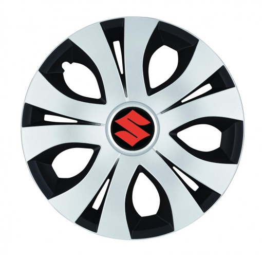 Set 4 Capace Roti Top Gri-Negru R16, Compatibil Cu Suzuki