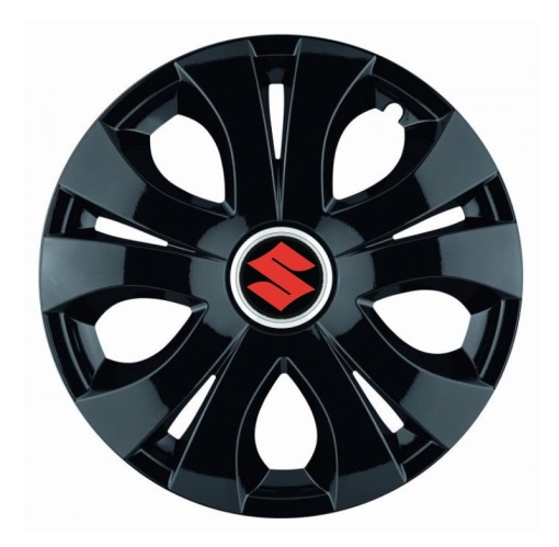 Set 4 Capace Roti Top Negru R15, Compatibil Cu Suzuki