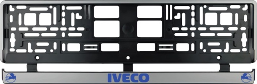Set 2 bucati, suport numar inmatriculare argintiu Iveco IV