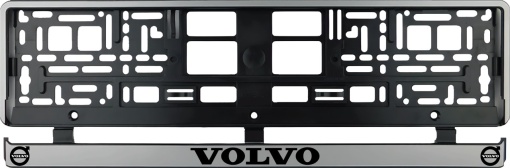 Set 2 bucati, suport numar inmatriculare Volvo alb