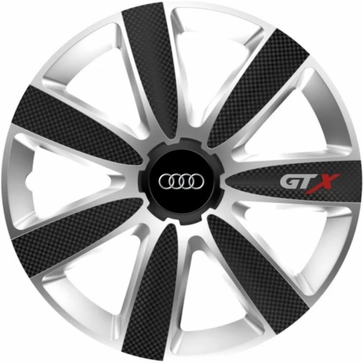 Set 4 Capace Roti 14`` GTX Carbon Gri-Negru, Compatibil Cu Audi