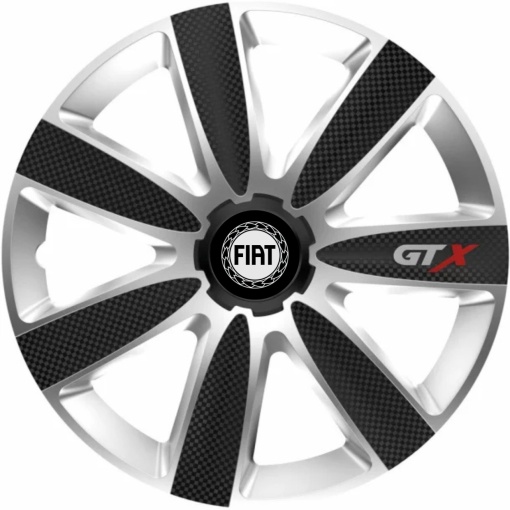 Set 4 Capace Roti 14`` GTX Carbon Gri-Negru, Compatibil Cu Fiat