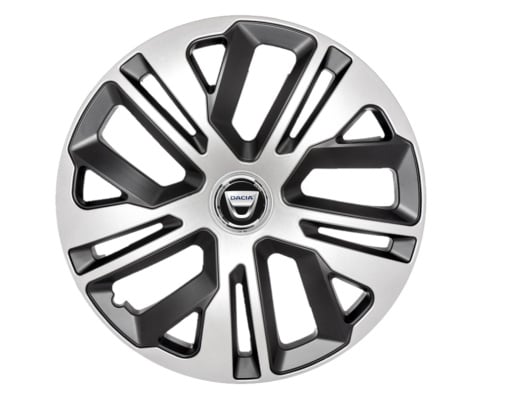 Set 4 capace roti 14`` Raven Gri-Negru, Compatibile cu Dacia
