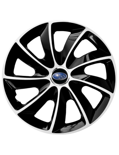 Set 4 Capace Roti Autohelix MSA® potrivite jantelor de 16 inch, pentru Subaru, model Stig Extra Black & White