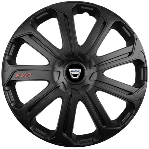 Set 4 Capace Roti Evo Negru R15, Pentru Dacia