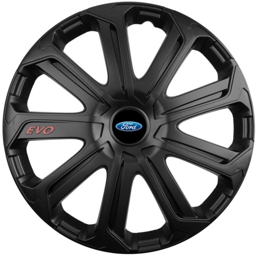 Set 4 Capace Roti Evo Negru R15, Pentru Ford