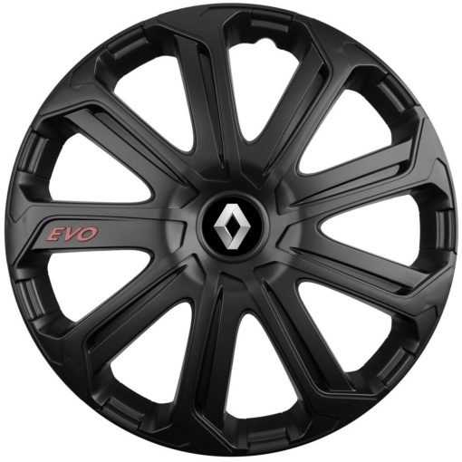 Set 4 Capace Roti Evo Negru R15, Pentru Renault