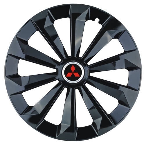 Set 4 capace roti Fame Negru R15 pentru gama auto Mitsubishi