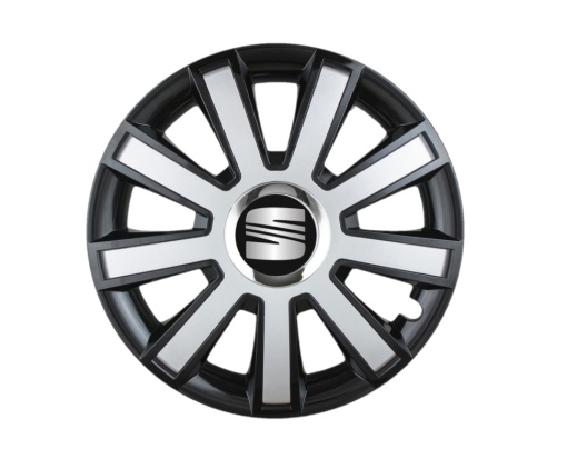 Set 4 capace roti Flash Gri-Negru R14 pentru gama auto Seat