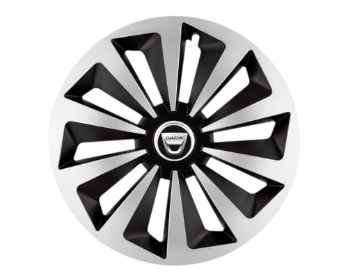 Set 4 capace roti Fox Gri-Negru R16 pentru gama auto Dacia