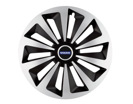 Set 4 capace roti Fox Gri-Negru R16 pentru gama auto Volvo