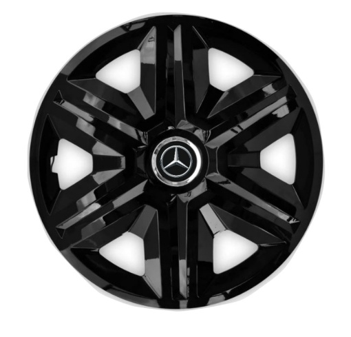 Set 4 capace roti hubcaps fast black R16 pentru gama auto Mercedes-Benz