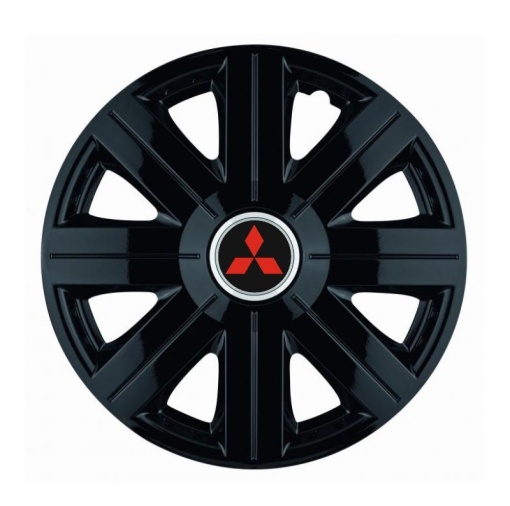 Set 4 Capace Roti, potrivite jantelor de R14, pentru Mitsubishi, model Cosmos Negru