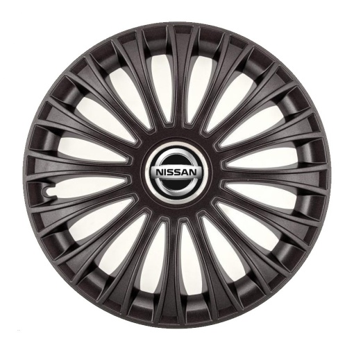 Set 4 Capace Roti, potrivite jantelor de R14, pentru Nissan, model dino Negru