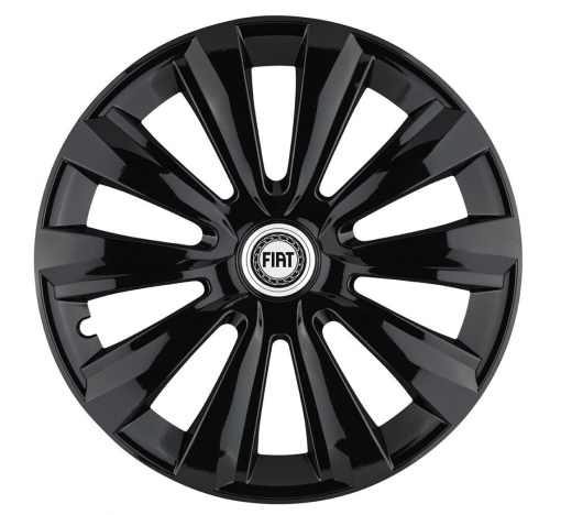 Set 4 Capace Roti, potrivite jantelor de R16, pentru Fiat, model delta negru