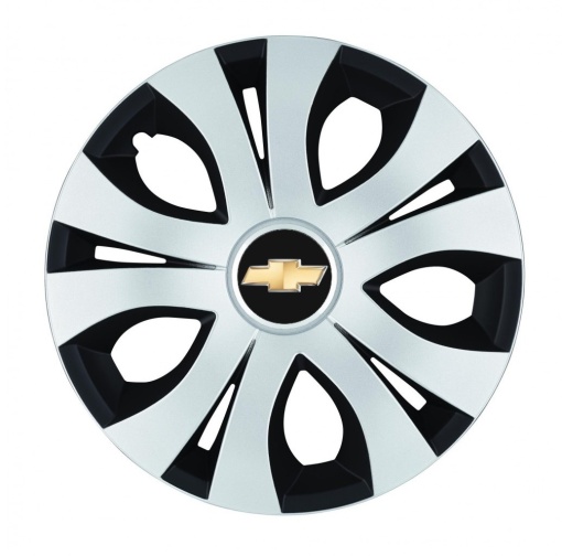Set 4 Capace Roti Top Gri-Negru R16, Compatibil Cu Chevrolet