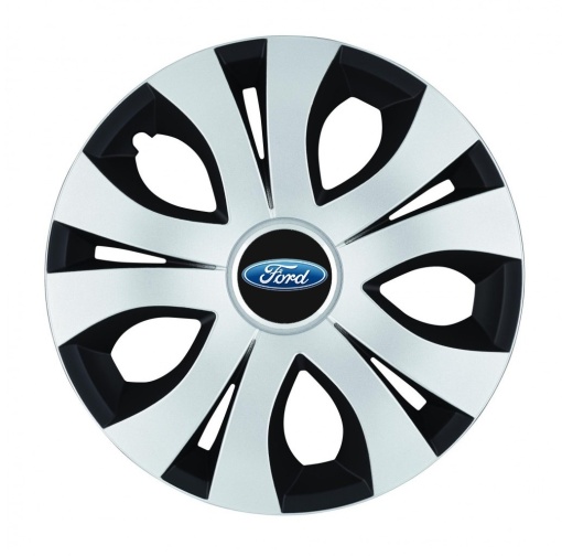 Set 4 Capace Roti Top Gri-Negru R16, Compatibil Cu Ford