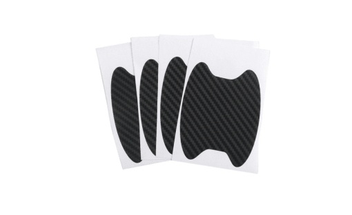 Set Folie pentru protectia vopselei sub manerul usii, 4 bucati , 80x80mm , Negru
