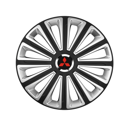 trend Set 4 capace roti Trend R15 pentru gama auto Mitsubishi Trend Silver-Black