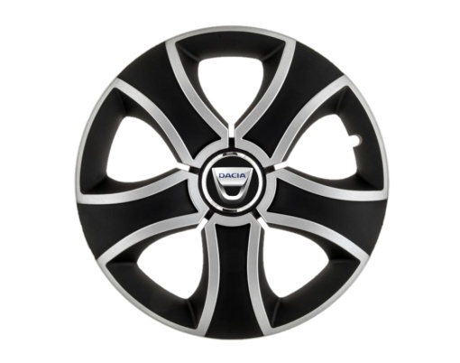 Set 4 capace roti Bis Gri-Negru R16 pentru gama auto Dacia