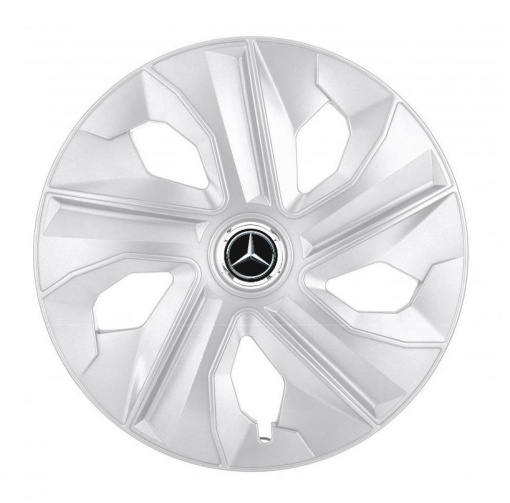 Set 4 Capace Roti, potrivite jantelor de R16, pentru Mercedes Benz, model luna cromat