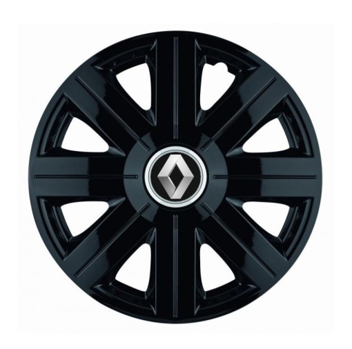 Set 4 Capace Roti, potrivite jantelor de R16, pentru Renault, model Cosmos Negru