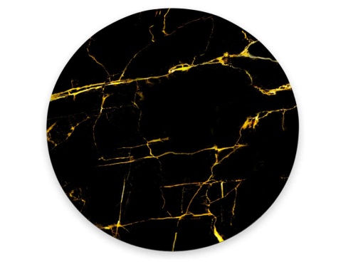 Mousepad negru cu model auriu 20 x 20 cm