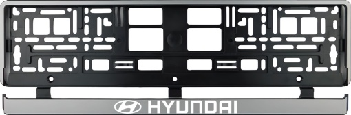 Set 2 bucati, suport numar inmatriculare argintiu Hyundai I